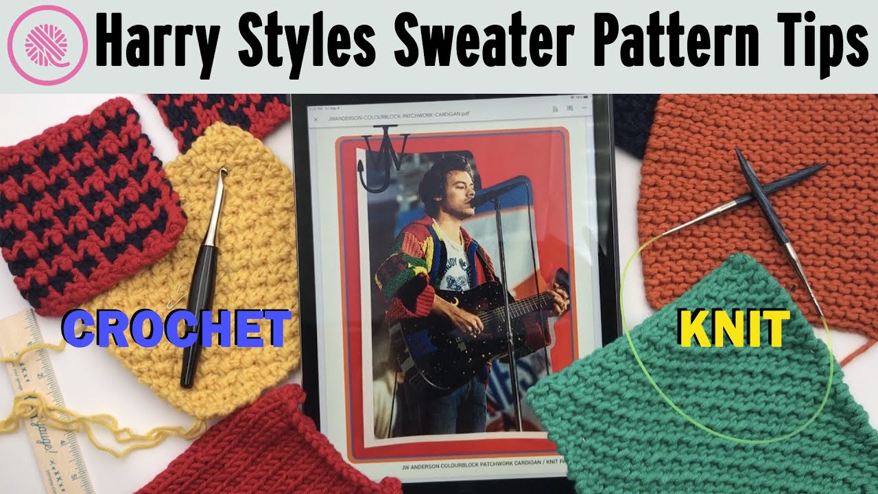 🔴 Knit/Crochet Harry Style's Cardigan LIVE Pattern Overview