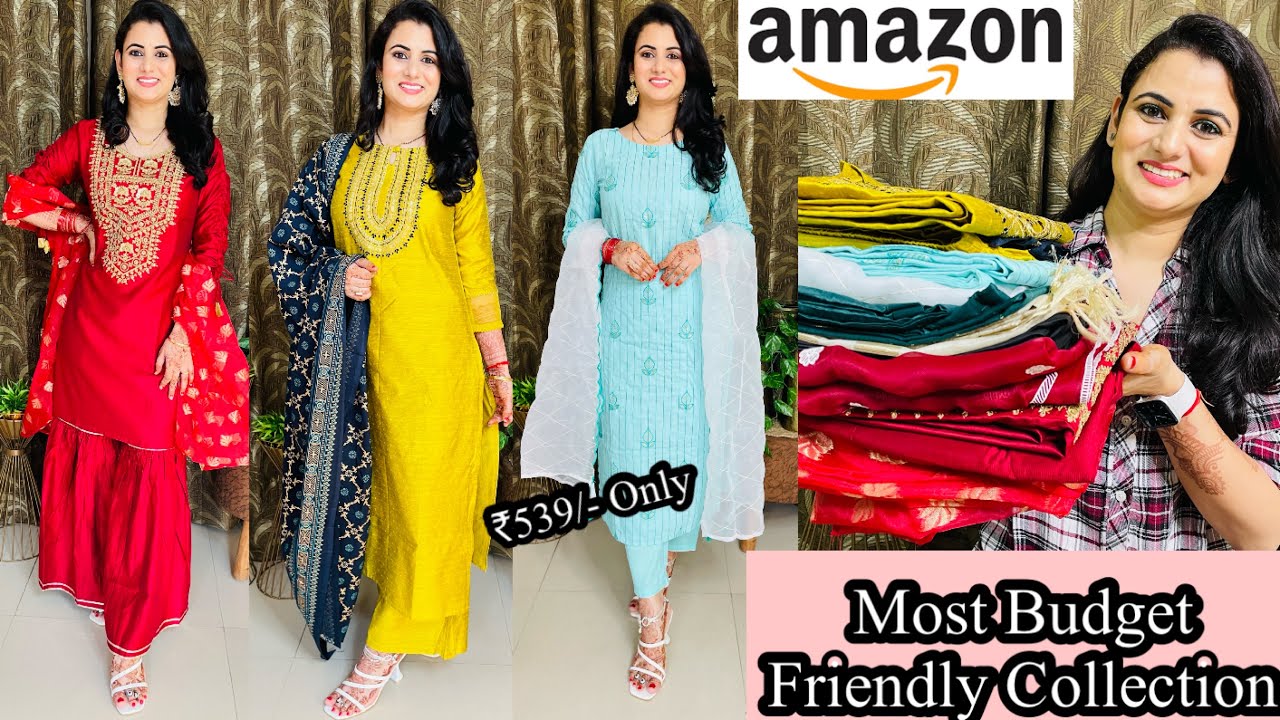 Diwali Special Festive Wear Amazon Kurta Set Haul👗Kurta Sharara Set/Embroidered Kurta Set Review