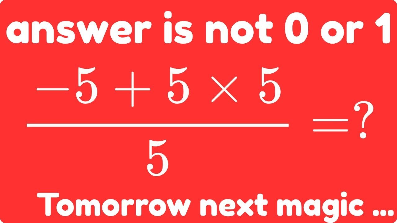 Only clever person can can only solve this math problem | 99% failed to solve it.