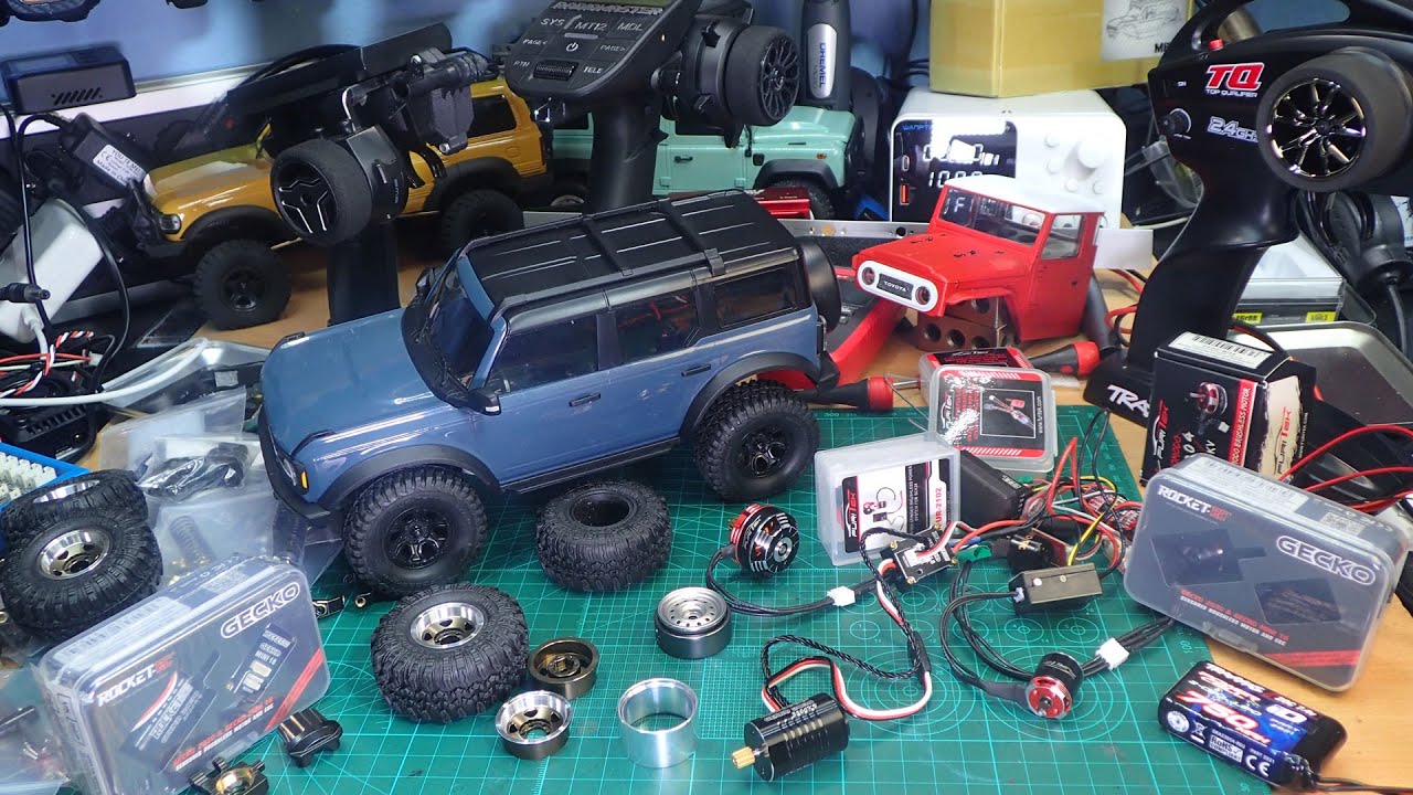 Traxxas TRX-4M + Rocket Gecko sensored brushless 3500 kv inrunner motor and Mini 18 ESC