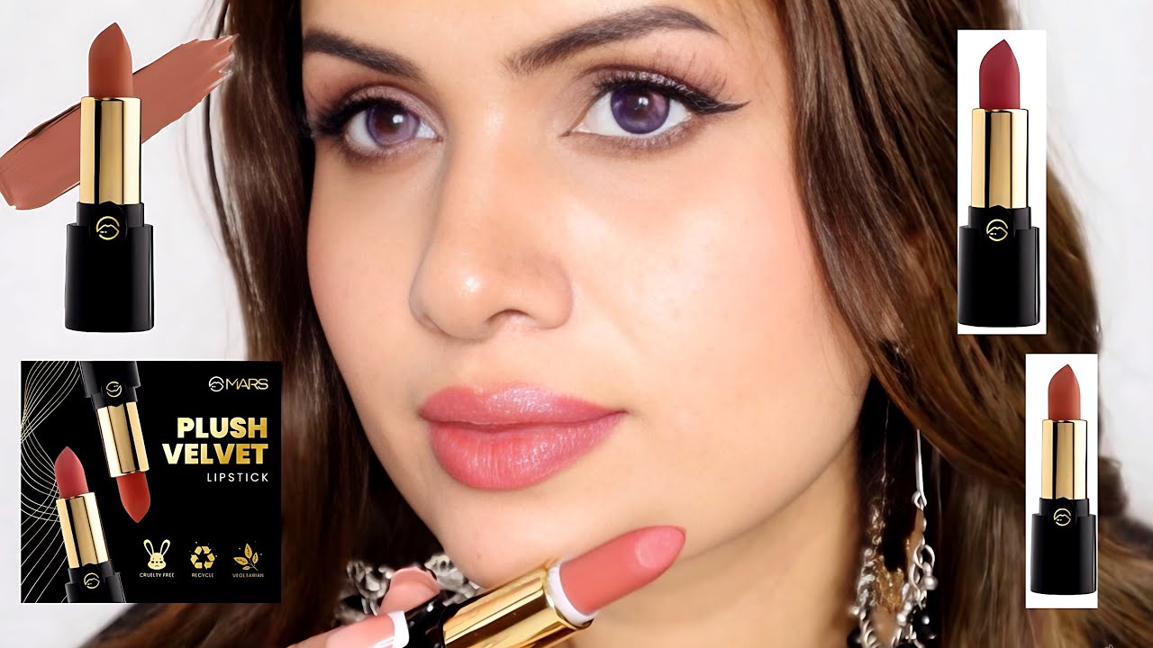 MARS  PLUSH VELVET LIPSTICK swatches and review | Rs. 199 only