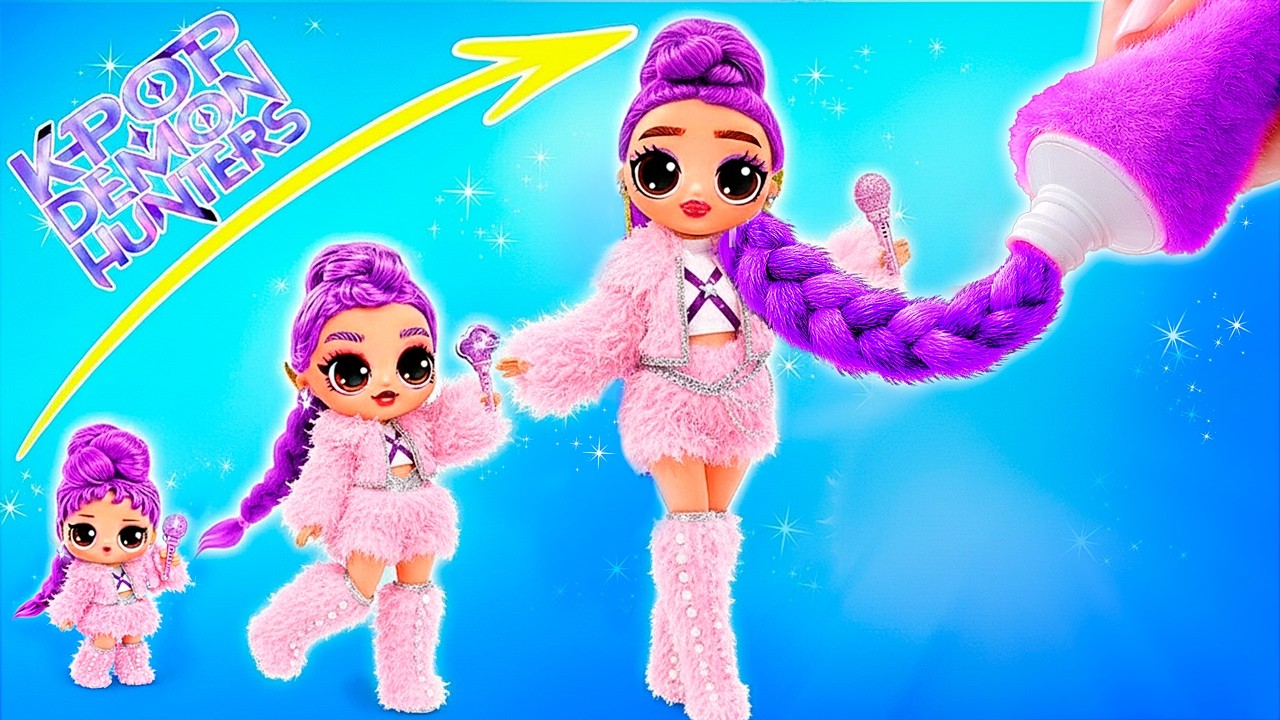 Картонные и Пушистые образы: Кейпоп Охотницы на Демонов! 10 Поделок для кукол!