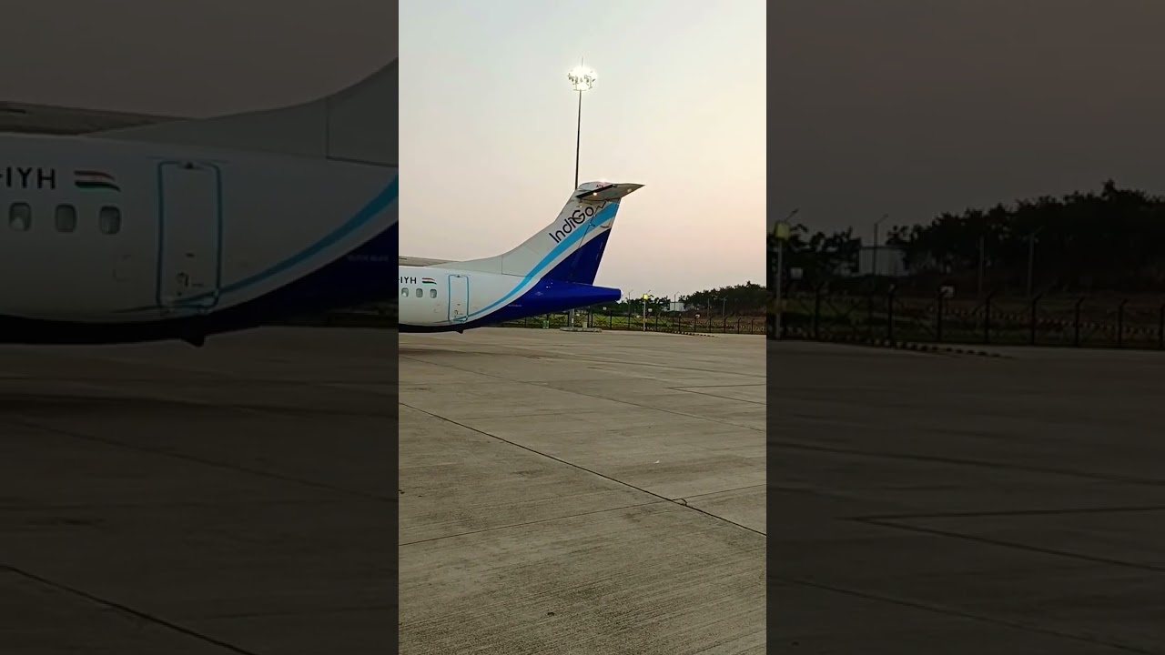 Evening Departure ATR72-600 Hubli Airport #ytshorts #atr72 #aircraft #indigo