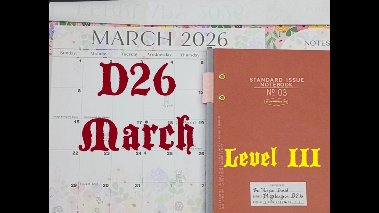 D26 March Prep for the Daily Dungeon 