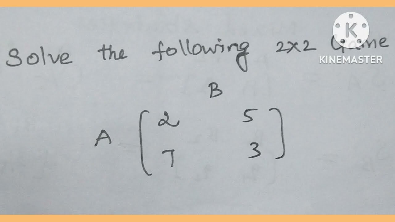 Mixed strategy/OR/RMT/game theory/value of the game/pgtrb/B.Sc/Gate/NBHM/Thanga kanitham/Maths