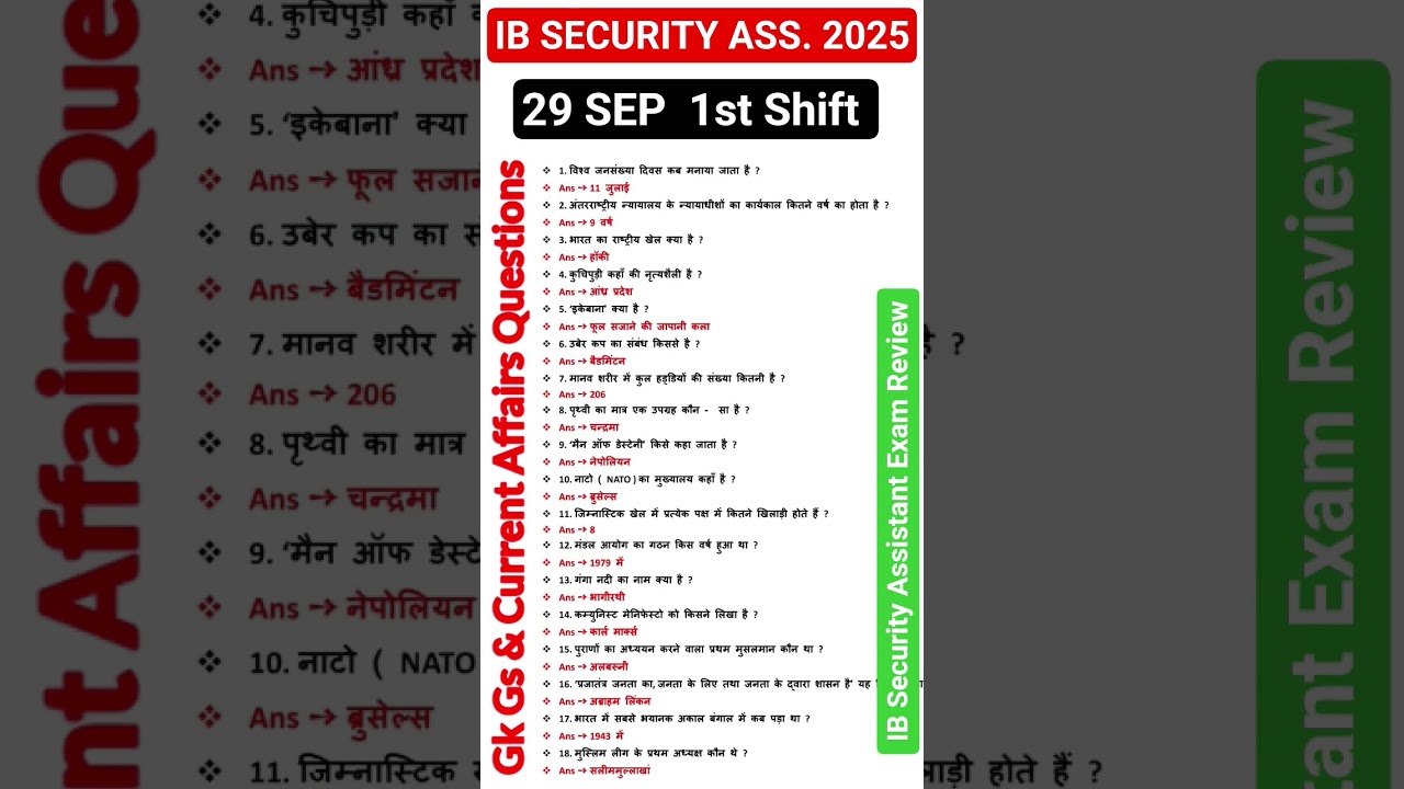 IB Security Assistant Exam Analysis 2025 | IB Security Assistant Exam Review 2025