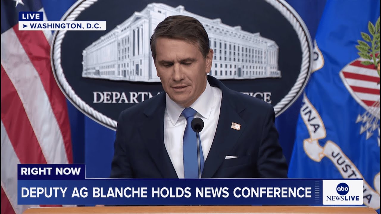 Deputy AG Blanche holds news conference: LIVE