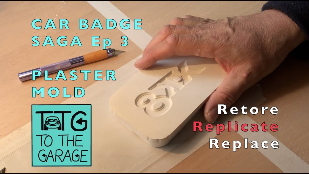 Plaster mold a Car badge