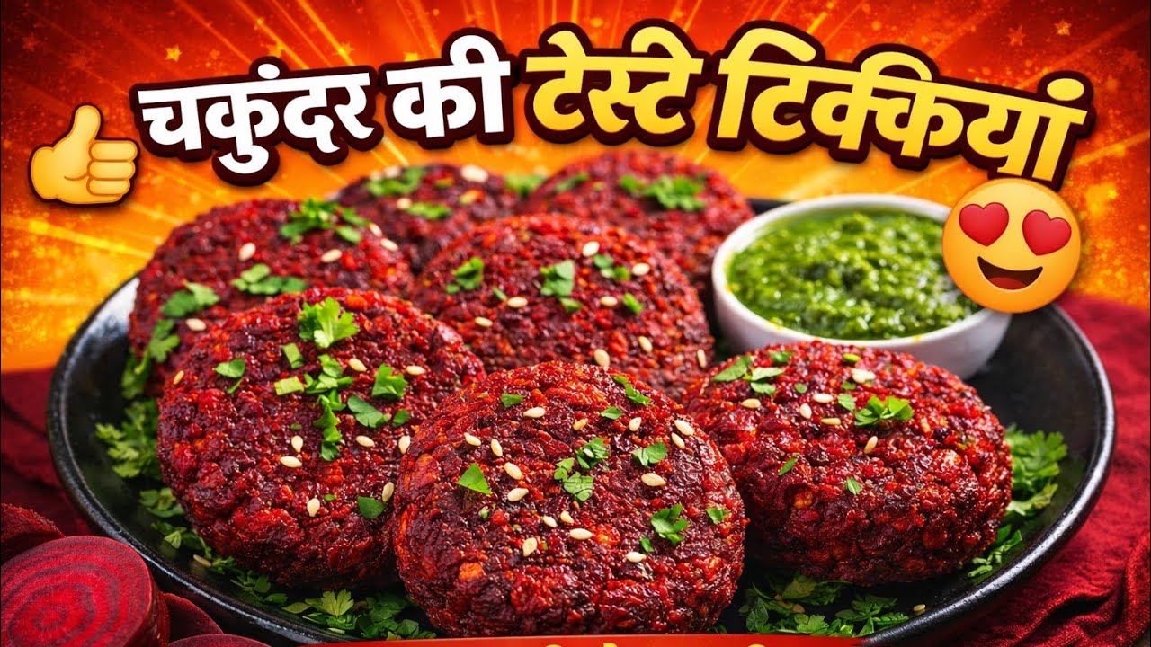 चुकंदर🫜🫜 की टिक्की रेसिपी | Beetroot Tikki Recipe | हेल्दी और टेस्टी स्नैक्स