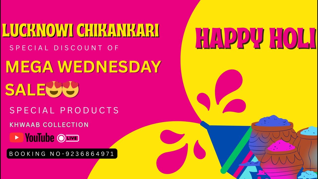 Lucknowi Chikankari Mega Sale 🔥 Product BOOKING NO-| 9236864971 |#yt #chikankari #fashion #live