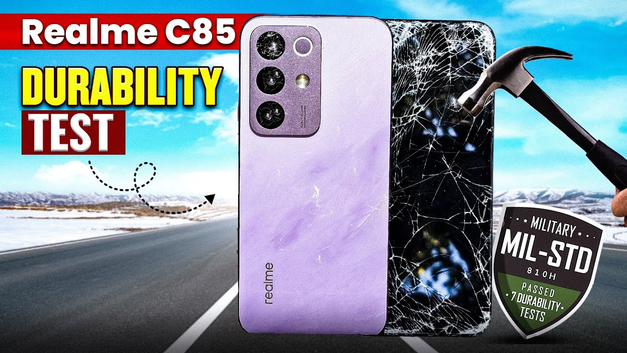 Тест на прочность Realme C85. Тест на падение по военному стандарту MIL-STD 810H.