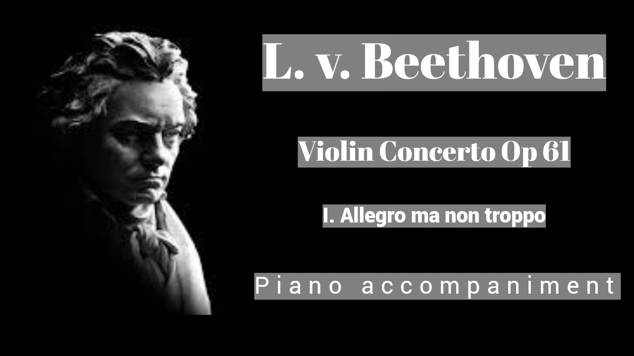 Beethoven - Violin Concerto, Op 61 - I. Allegro ma non troppo - Piano Accompaniment