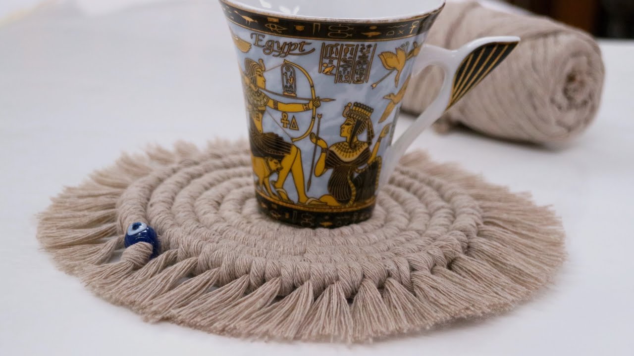 How to Make Macrame Coasters  | Round Coaster Boho Table Decoration Tutorial 🤗👍🧵🧶😍🙋