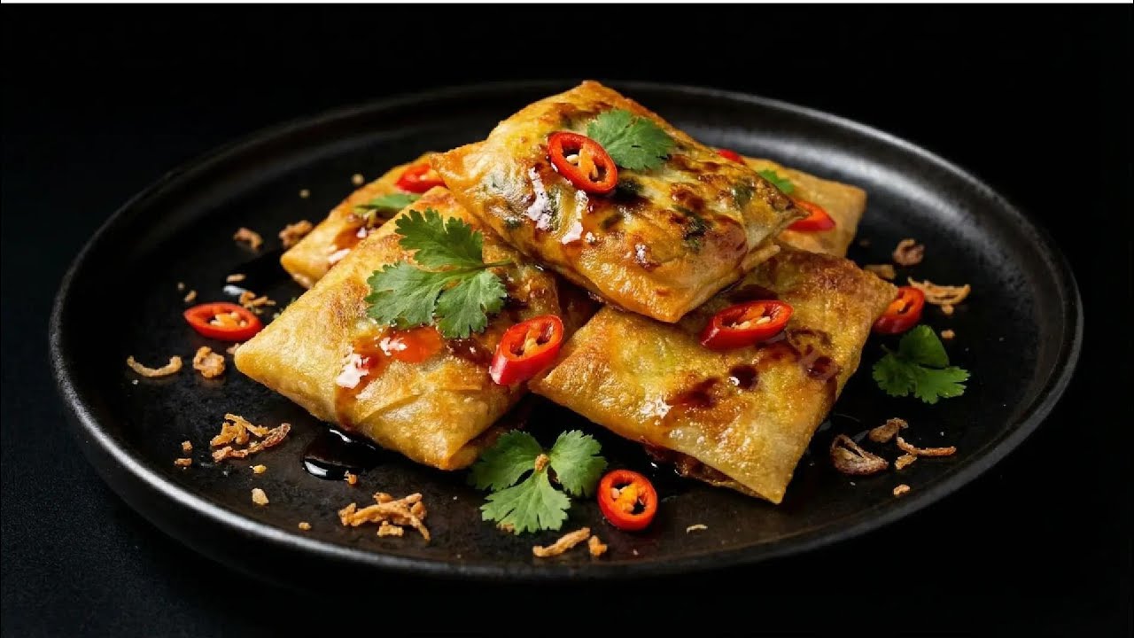 Crispy Tofu Egg Parcels 🥟 | Relaxing Night Cooking with Soft Sounds