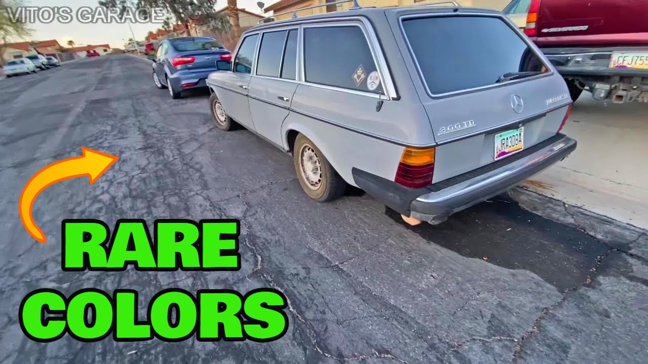 Rare Mercedes W123 S123 300TD Wagon with Black Interior! Lots of Classic Mercedes! Nevada Desert!
