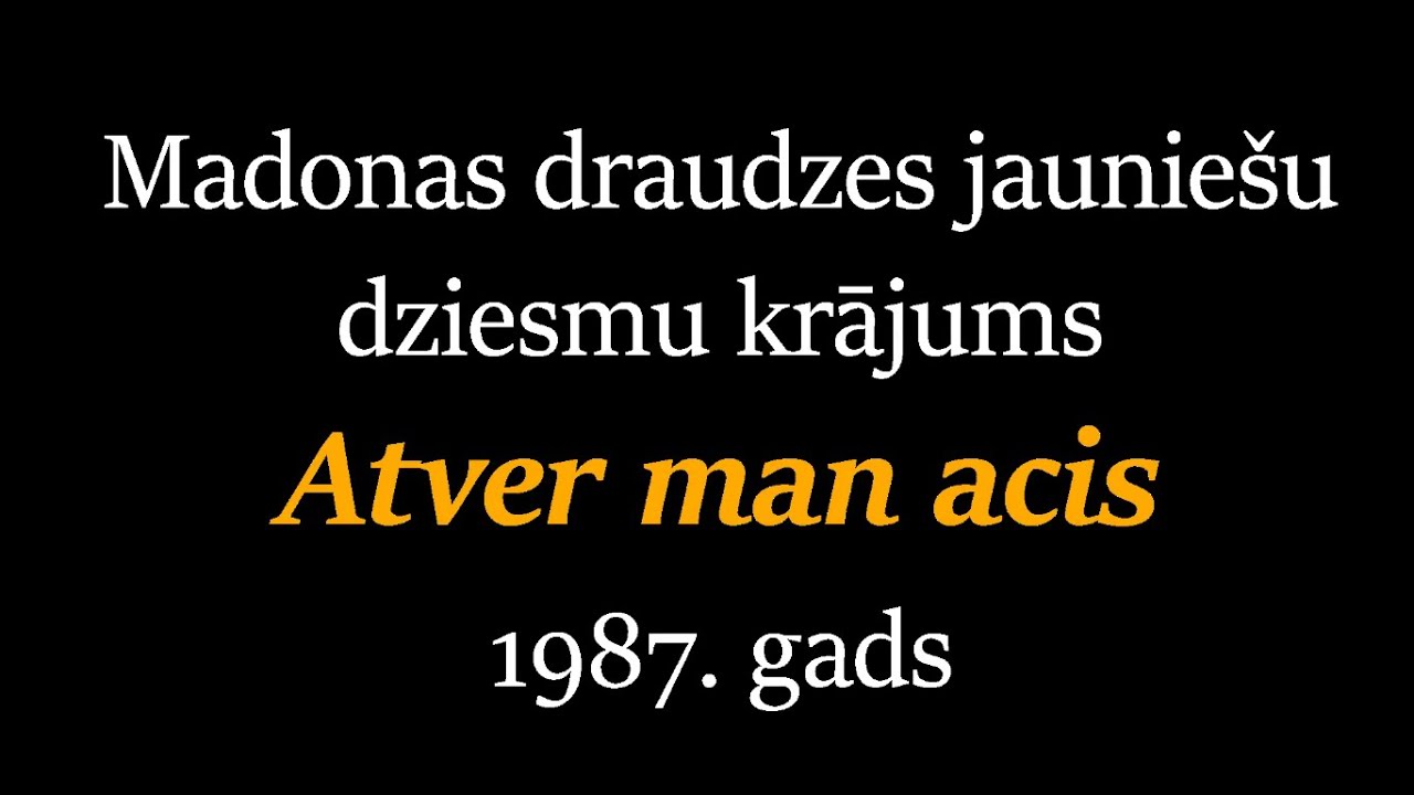 Madonas draudzes jauniešu dziesmu krājums 