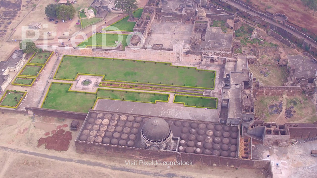 Bidar fort Karnataka Drone Stock Footage