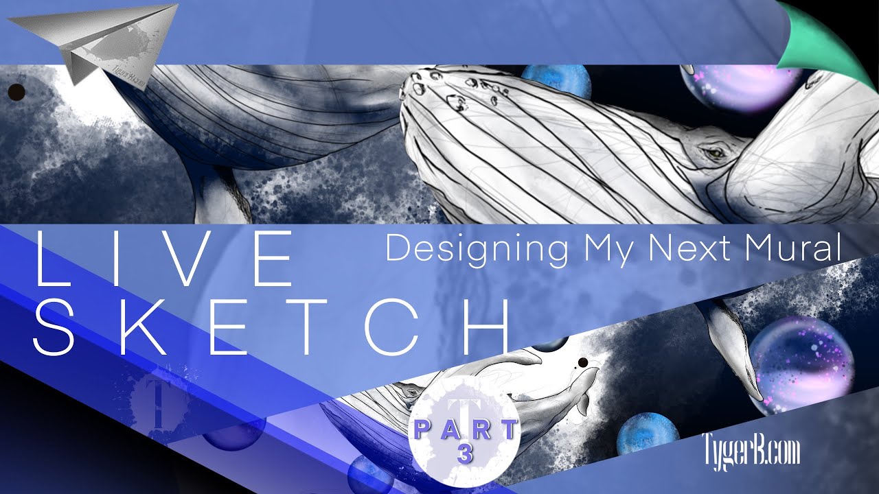 Working on the Next Painting/ Mural Design Part 3 | Art | TygerB.com | #Art
