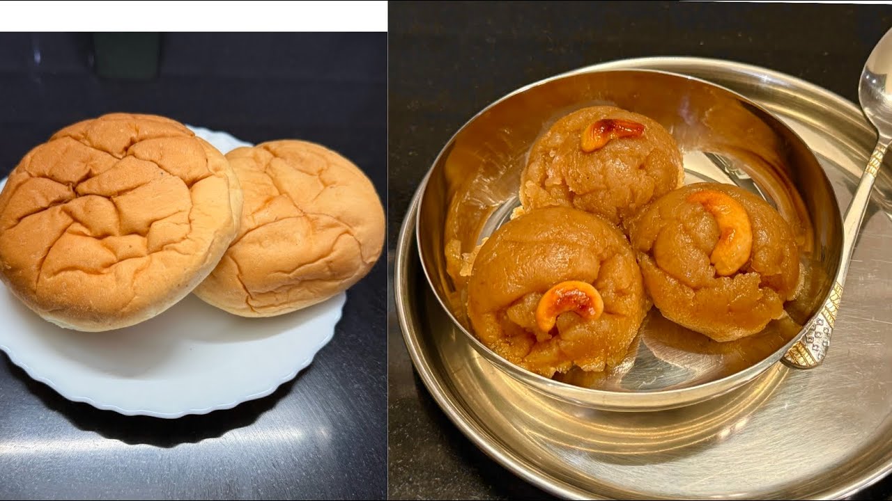 பிரட் அல்வா 1 ஸ்பூன் நெய்; 10 நிமசம் போதும்/Bread halwa/bun halwa/Bread halwa recipes in tamil/sweet