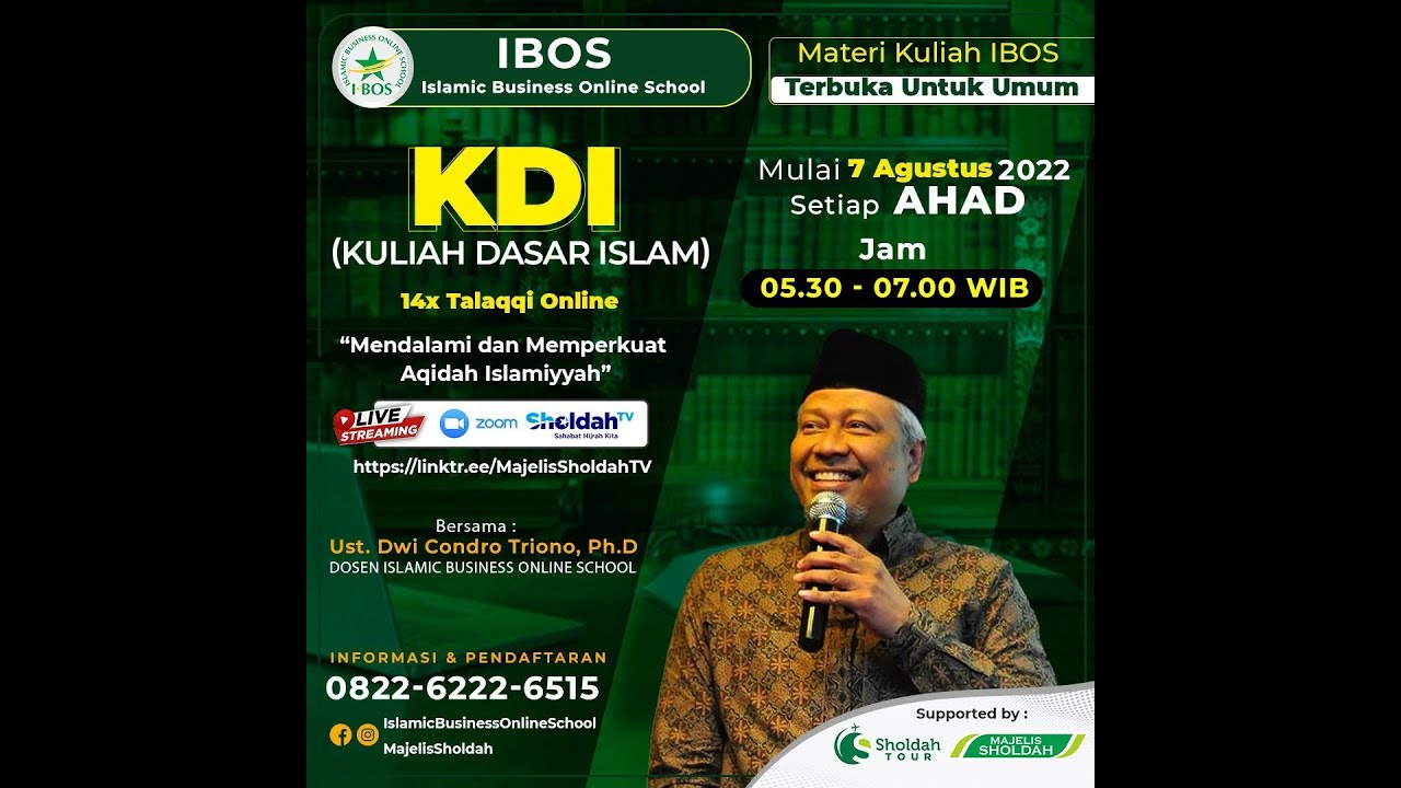 Kuliah Dasar Islam - Teori Berfikir Tingkat 1 Bersama Ust Dwi. Condro Triono, PhD
