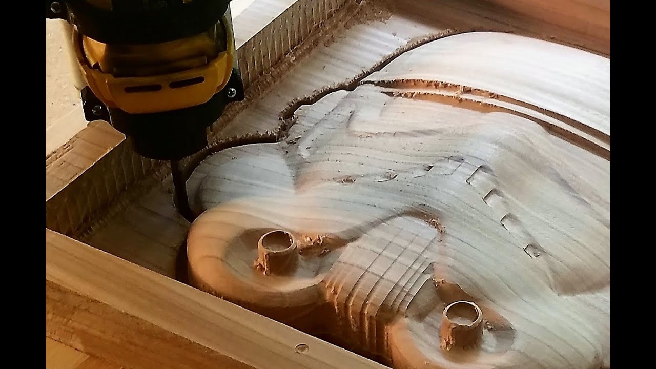 Carving a stormtrooper helmet with a mostly printed CNC MPCNC timelapse