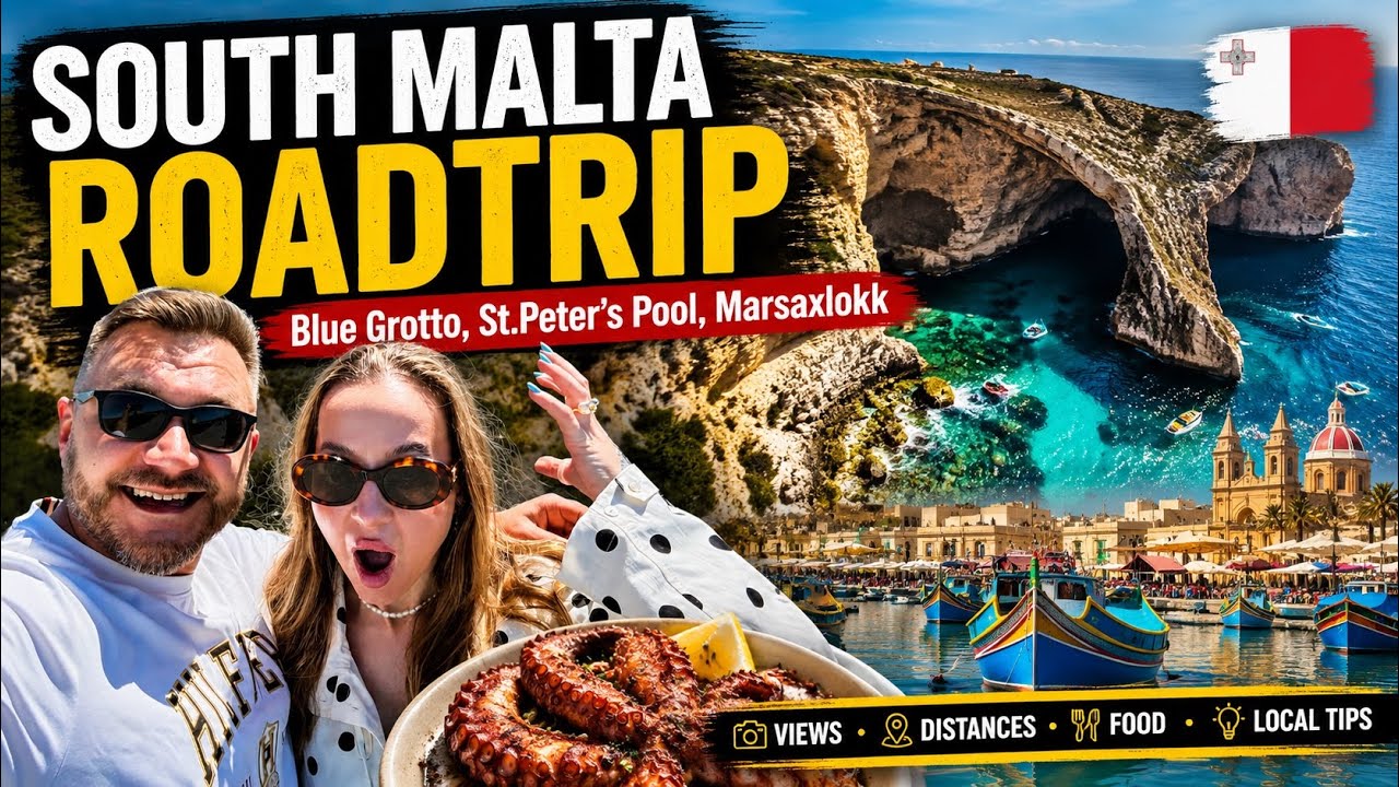 South Malta Roadtrip 🇲🇹😍🔥 Blue Grotto, Food & Hidden Spots