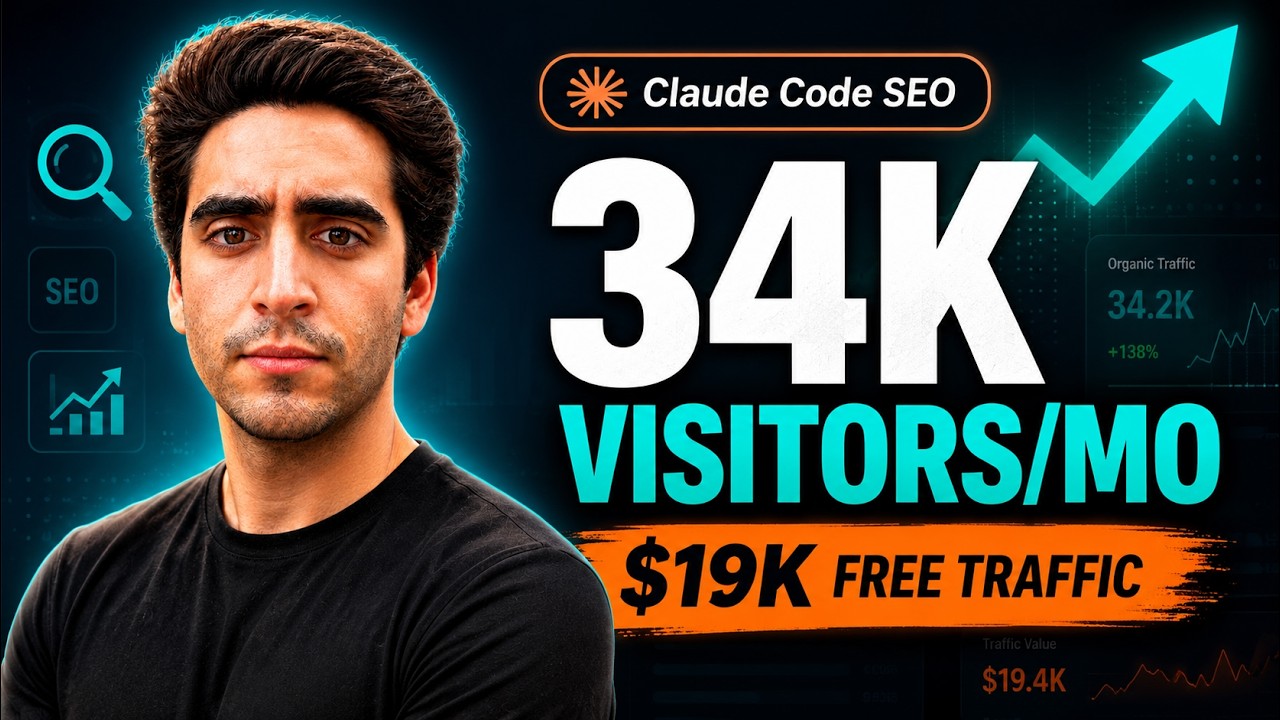 Я использовал SEO с Claude Code, чтобы увеличить трафик SaaS до 34 тысяч посетителей в месяц ($19...