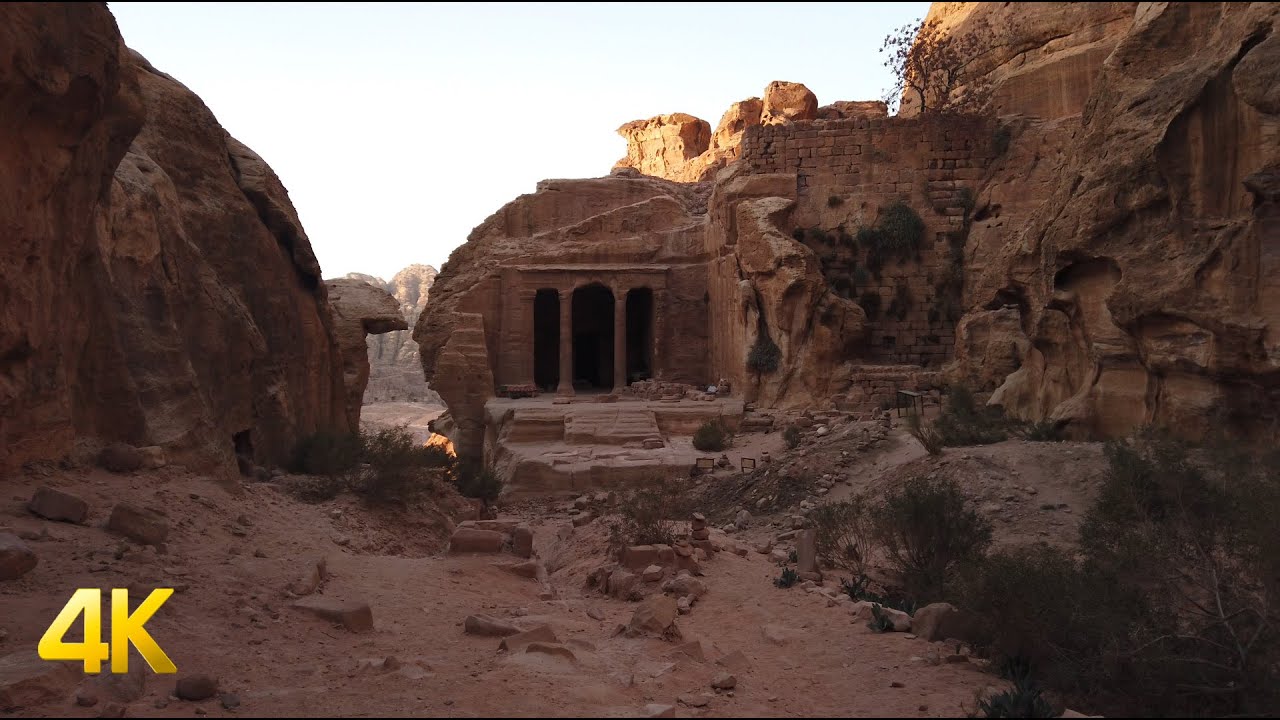 Petra - High Place of Sacrifice trail, walking tour 4k 60fps