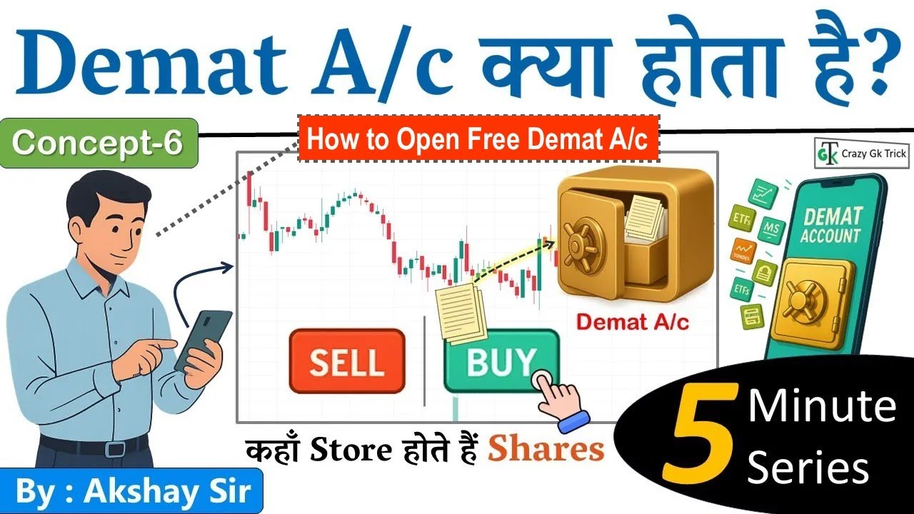 Demat Account Kya hota hai? What is Demat Account ?  Open Demat Account ? | CS 05 By Akshay Sir