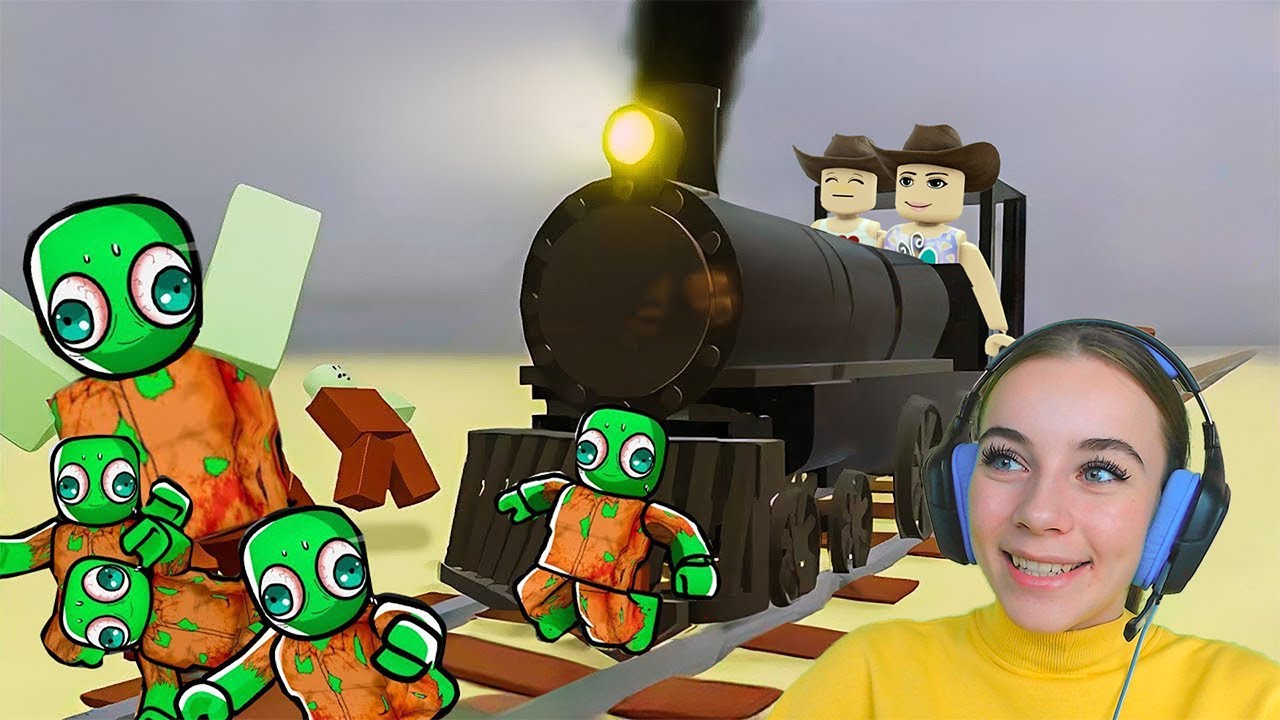 ПОБЕГ НА ПОЕЗДЕ ЗОМБИ в ROBLOX!