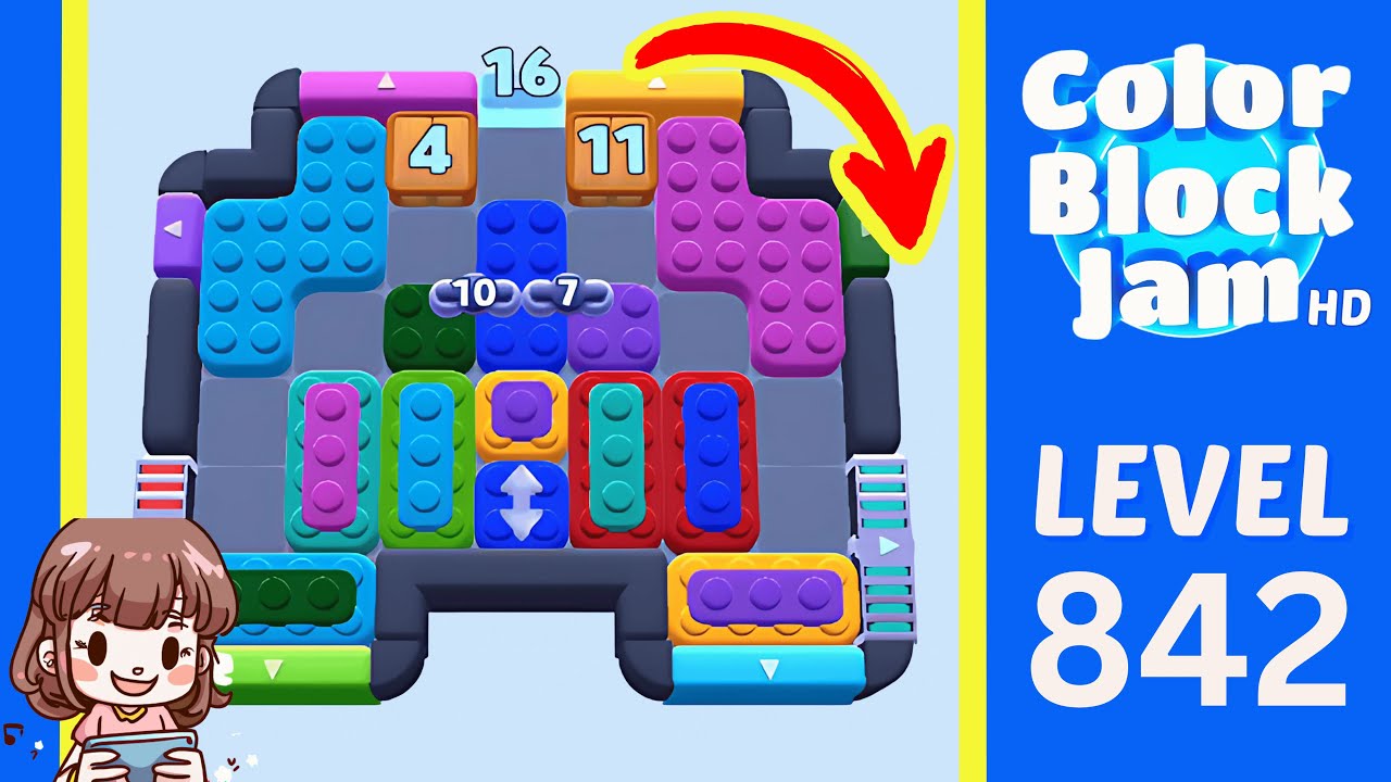 Color Block Jam Level 842 Solution Walkthrough