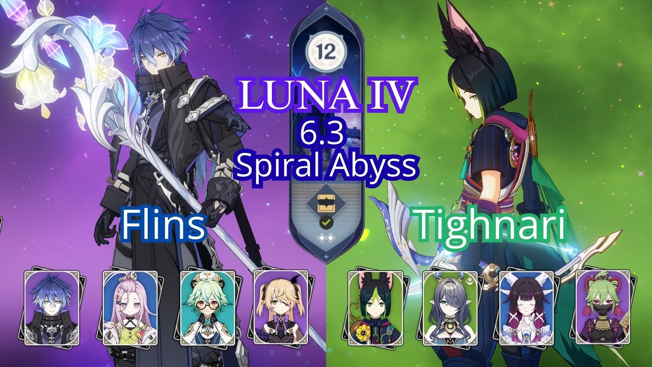 Flins F2p & Tignari Lunar Bloom  - Genshin Impact Luna IV 6.3 Spiral Abbys