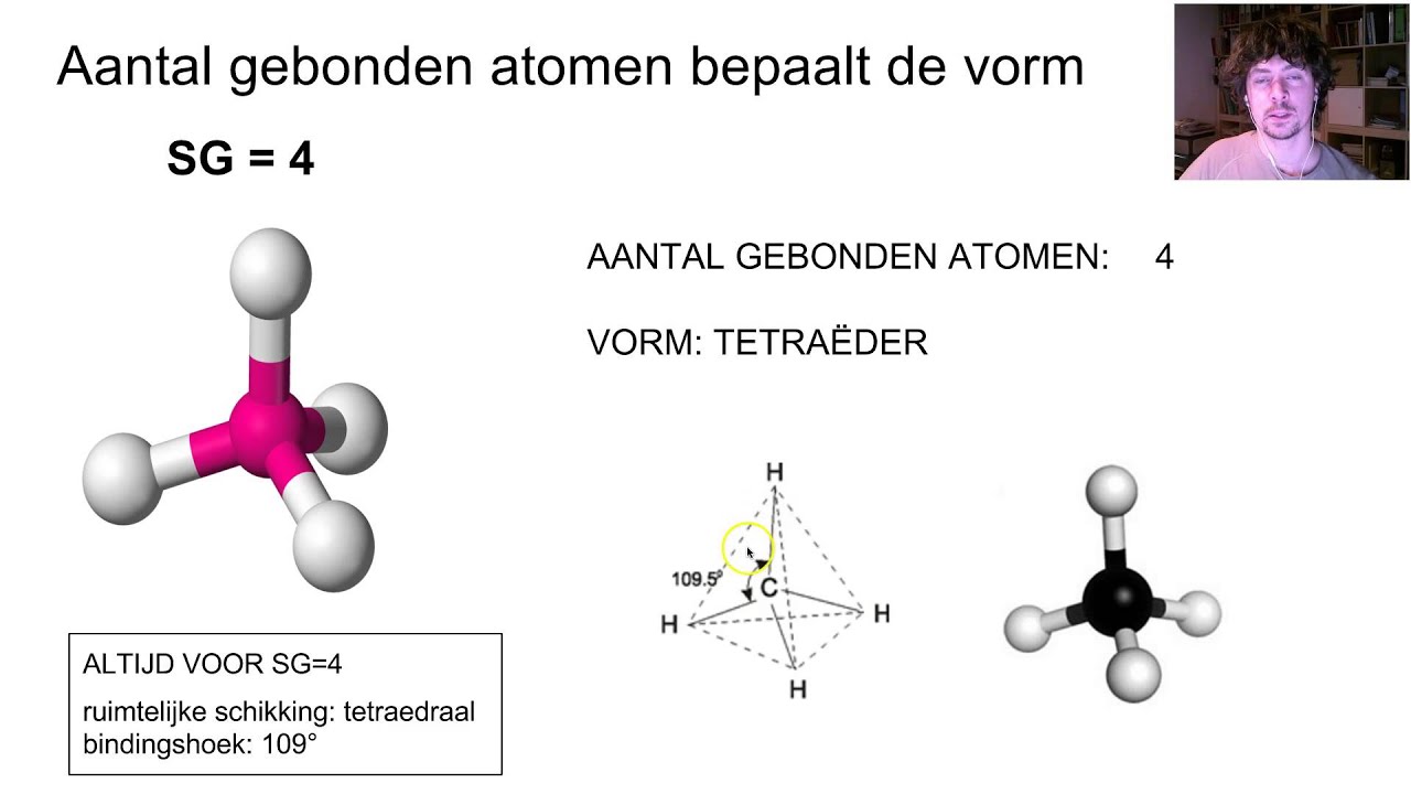 M1H2V6d1 - ruimtelijke structuur met VSEPR model