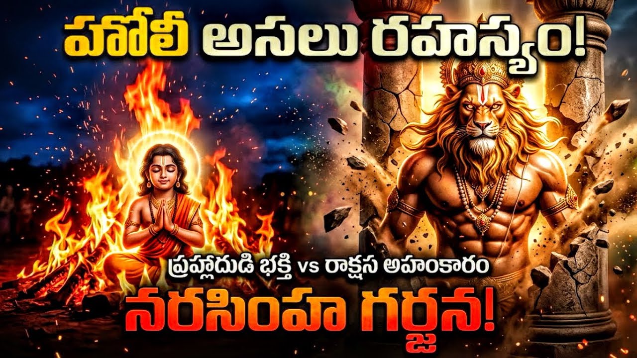హోలీ పూర్తి కథ | భక్త ప్రహ్లాద ఫుల్ స్టోరీ | హోలికా దహనం | లక్ష్మి నరసింహ ఆవిర్భావం | హిరణ్యకశ్యప