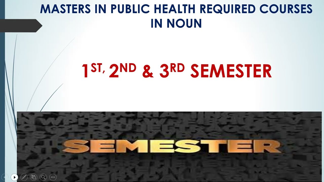 20 Major Courses to Offer for your Public Health Masters Programme in NOUN ||