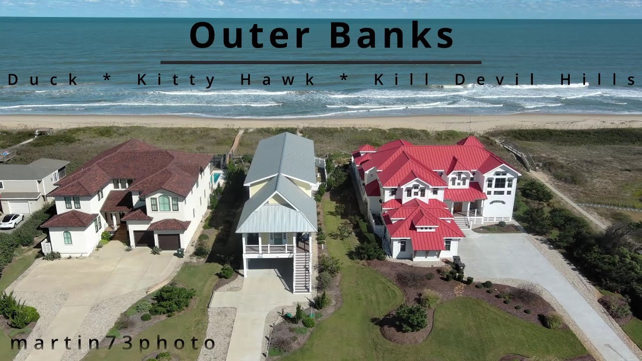 Kitty Hawk, Kill Devil Hills and Duck (Outer Banks - OBX) 4K Drone Video