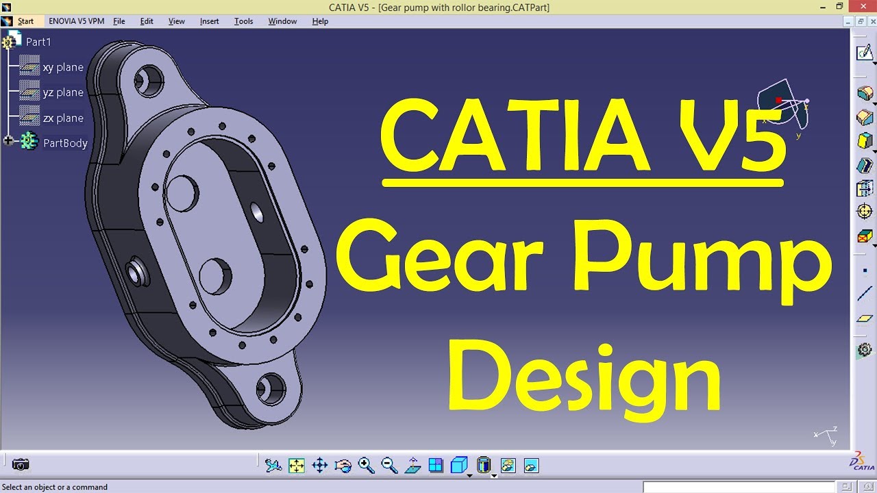 CATIA V5 Practice Gear Pump Design for beginners | Catia Part modeling | Part Design