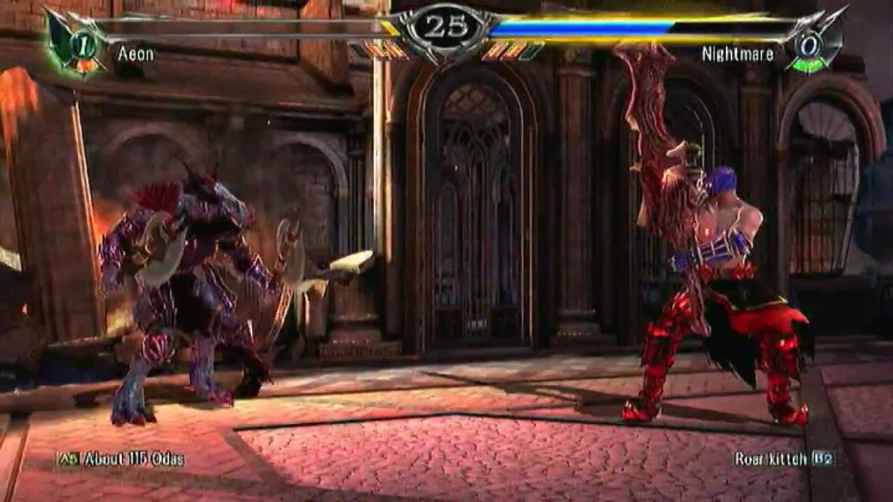 Soulcalibur V: About 115 Odas (Aeon) Vs. Roar Kitteh (Nightmare)