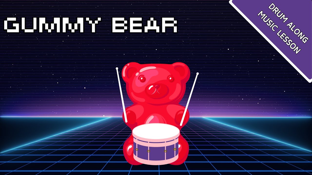 PERCUSSION PLAY ALONG | GUMMY BEAR | DRUMMING MUSIC LESSON FOR BUCKET DRUMS
