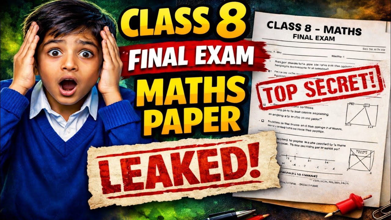 Maths Paper Leaked! 2026 Exam | Class 8 Maths 2026 Question Paper | Class 8 Annual Exam 2026