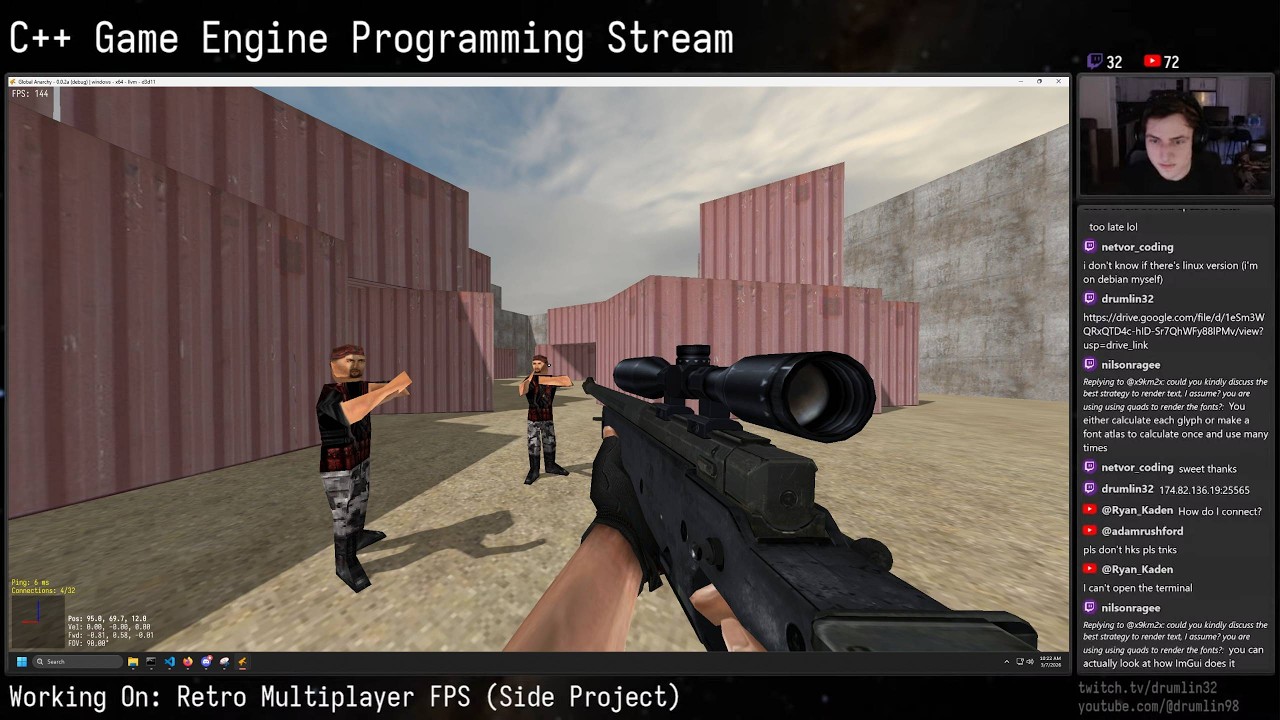 C++ Game Engine Dev [No Libraries*] - Retro Multiplayer FPS