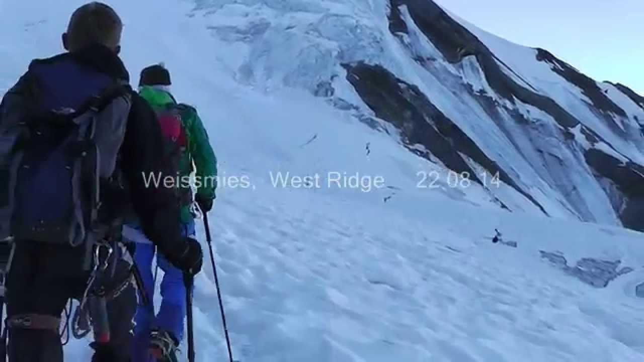 Climbing Weissmies, Normal Route