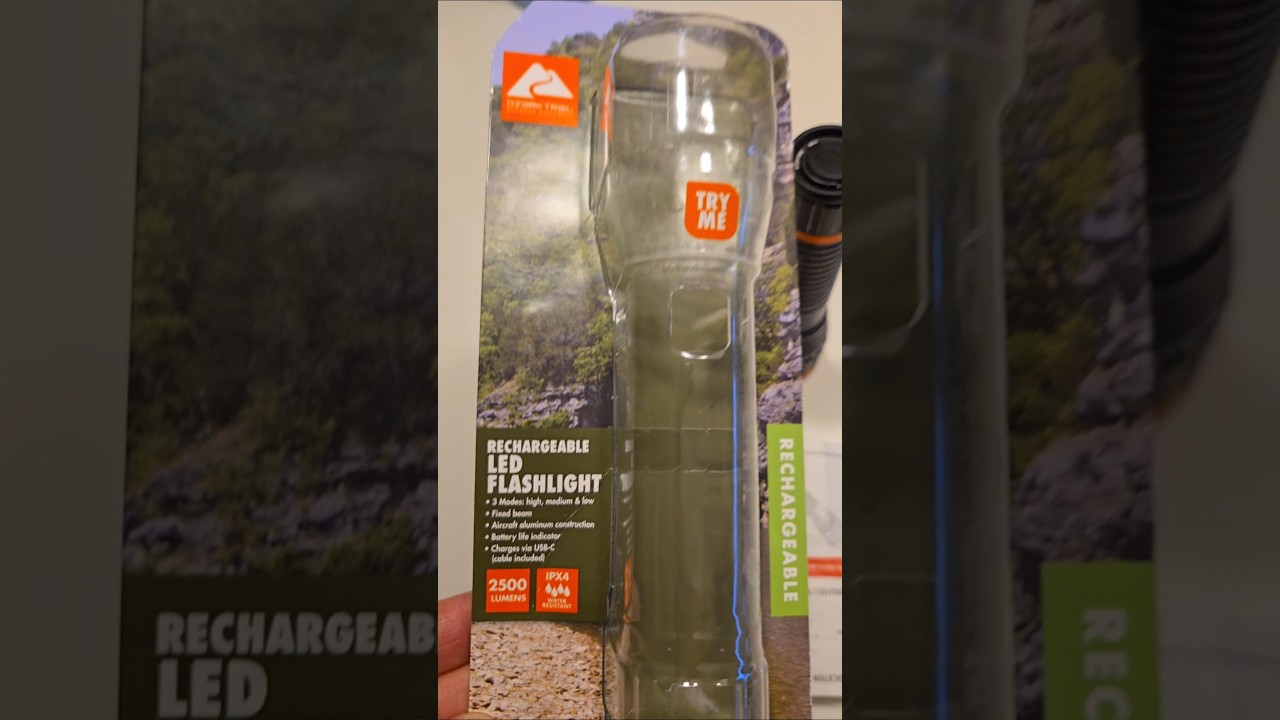 2500 Lumens #walmart #flashlight #ozarktrail #edc #edcgear #rechargeable