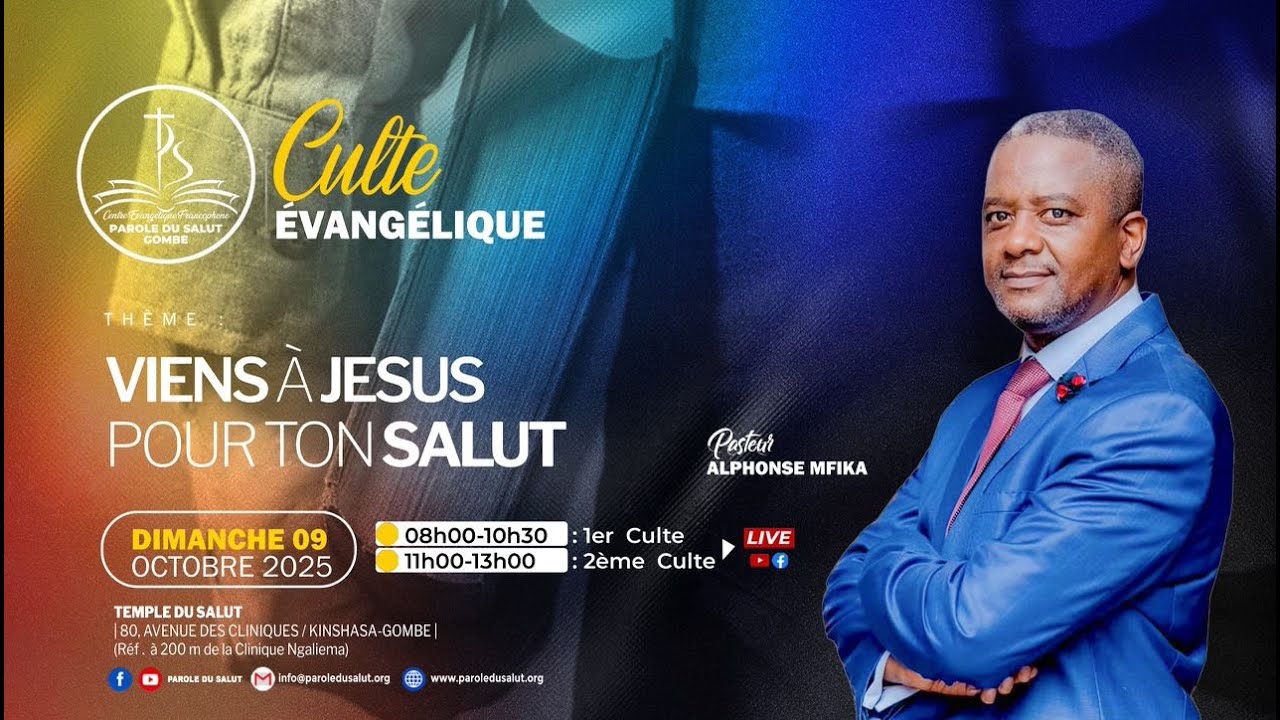 🚨Sp&eacute;cial Culte Evang&eacute;lique du 09.11.2025 | Pasteur Alphonse MFIKA