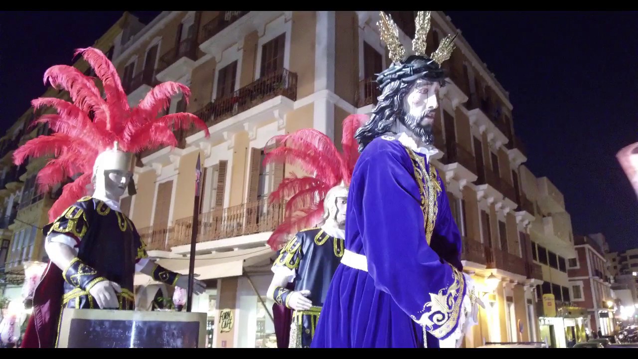 IBIZA SEMANA SANTA : ORQUESTA DEL CRISTO CAUTIVO 2017 SUBIDA A LA CATEDRAL DE IBIZA.