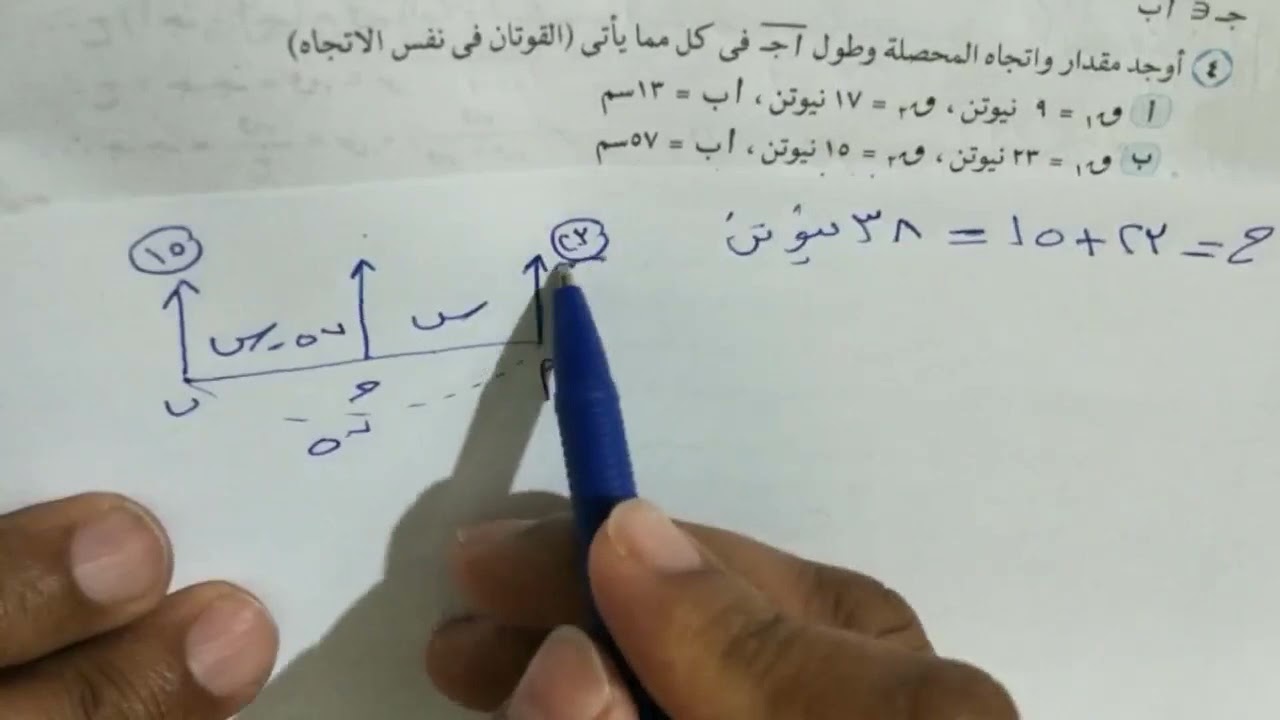 ٣ث استاتيكا حل تمارين (٣-١) الجزء الاول