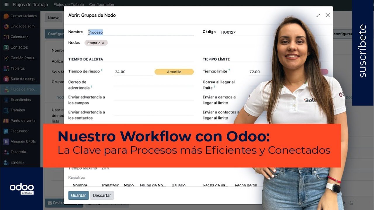 Aprende Odoo en 24 horas, Cómo gestionar Flujos de Trabajo.  Cómo modificar procesos sin código