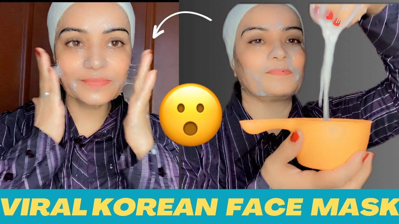 Viral Korean Face Mask | korean Glass & Glowing Skin Home Remedy | korean Rice Mask