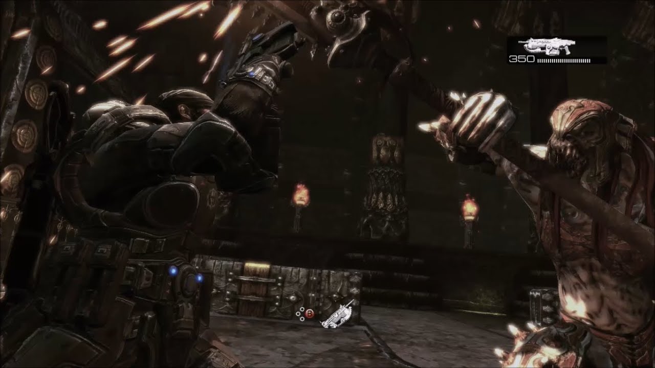 GEARS OF WAR 2 (Momentos Épicos) Marcus Fenix VS Skorge