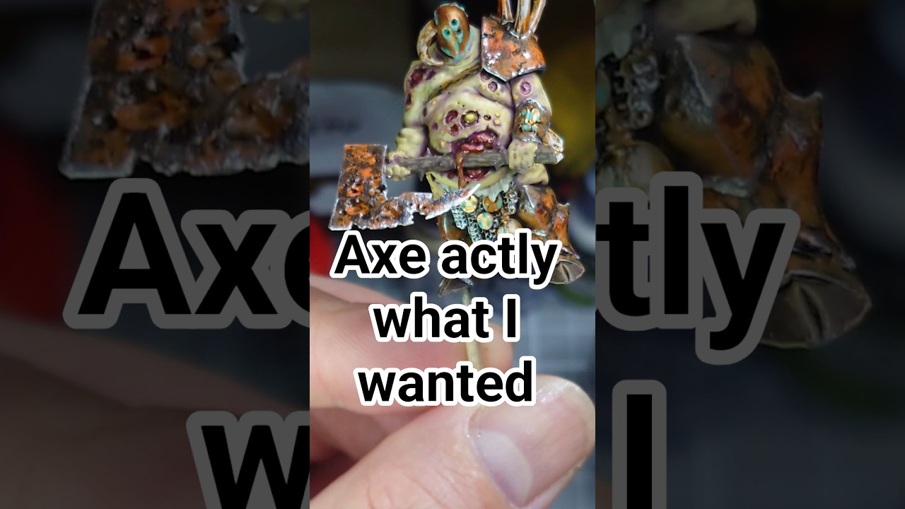 How to paint a rusty axe on a Warhammer miniature figure #warhammer #ageofsigmar #warhammer40k